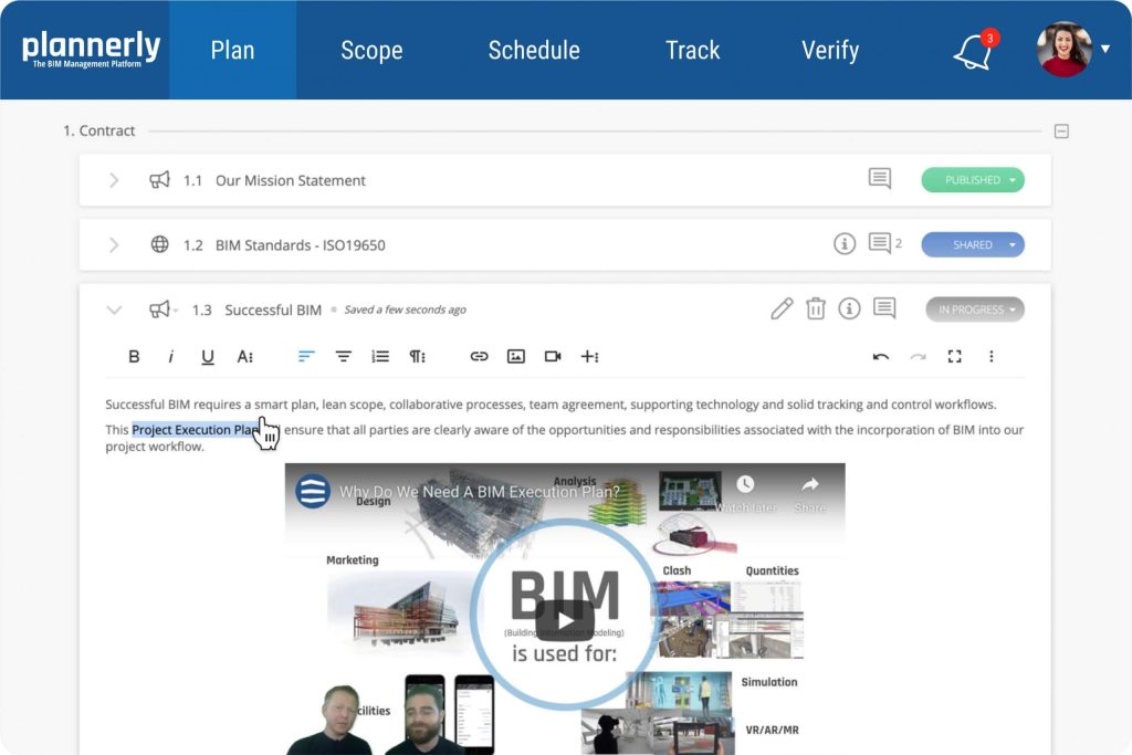 BIM planning software tool Plannerly