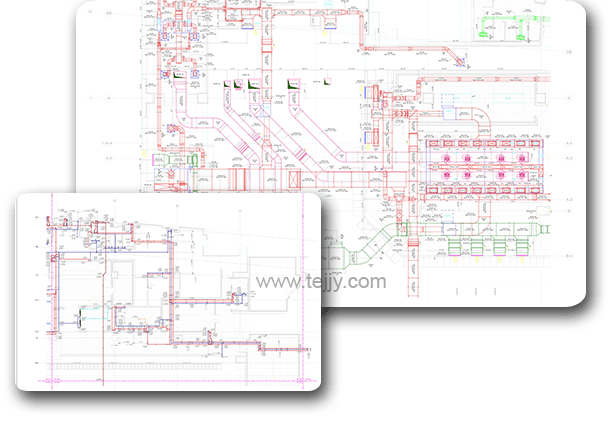 MEP drawing Services - Tejjy Clash coordinated drawings services for mechanical, electrical,plumbing by Tejjy