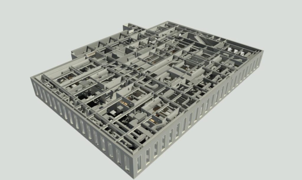 3D Laser Scan to BIM services for office building in Maryland
