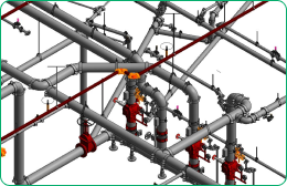 Fire Protection BIM Modeling Company Tejjy 3D Model of Sprinkler System in USA