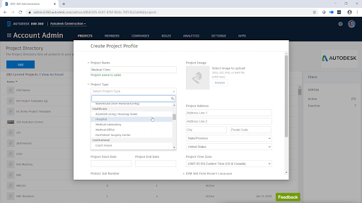 BIM 360 Project and Team for Design Collaboration