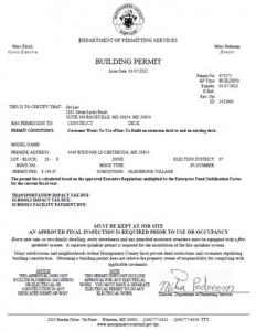 Final Building Permit Approval from County Final Building Permit Approval from County
