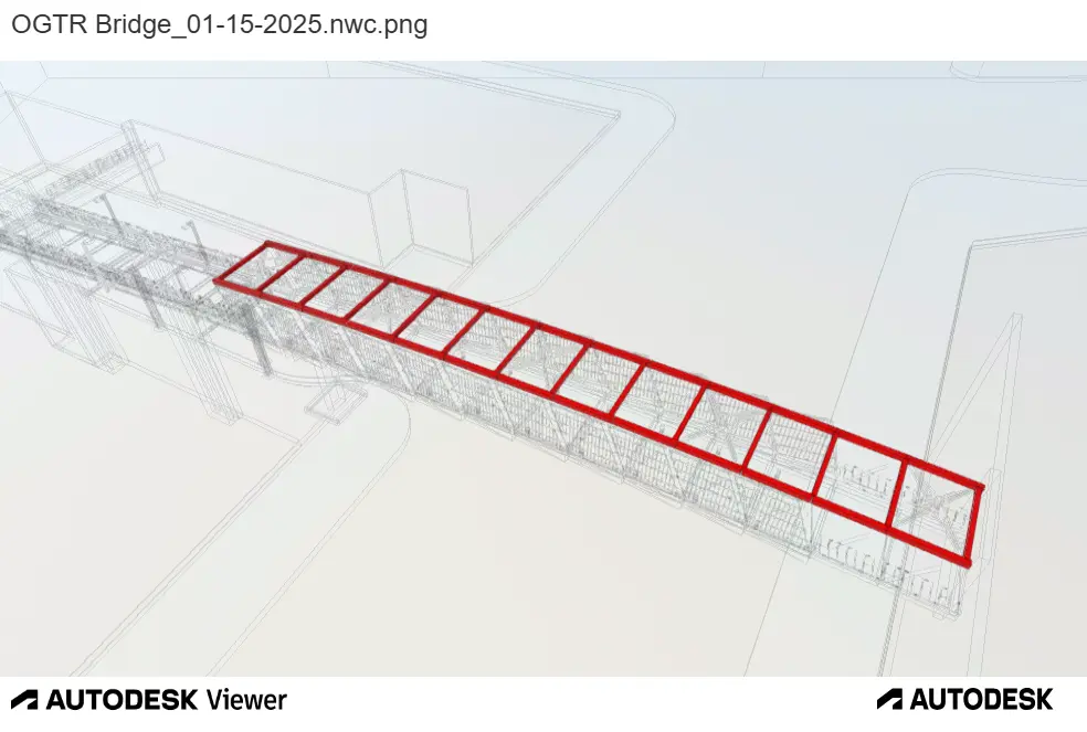 As-built documentation of the existing pedestrian bridges