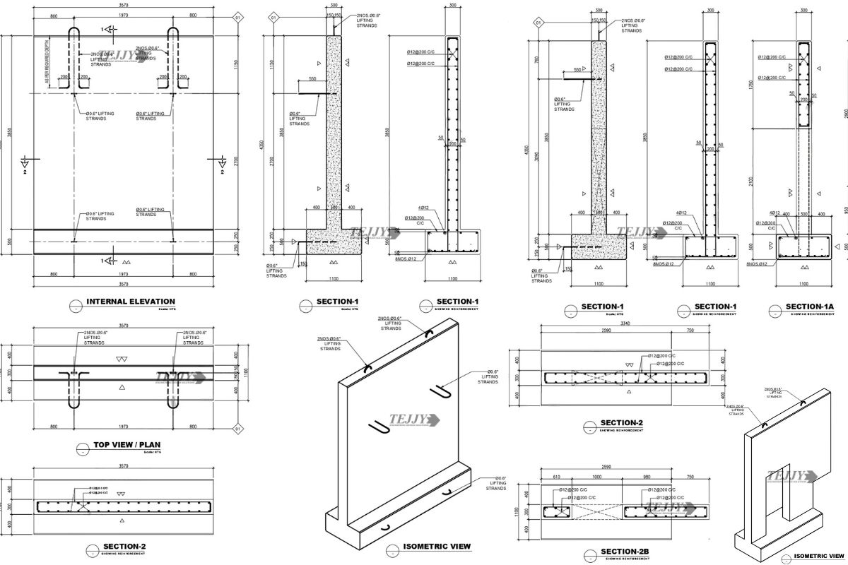precise 2D rebar detailing drawing for structural concrete reinforcement precise 2D rebar detailing drawing for structural concrete reinforcement