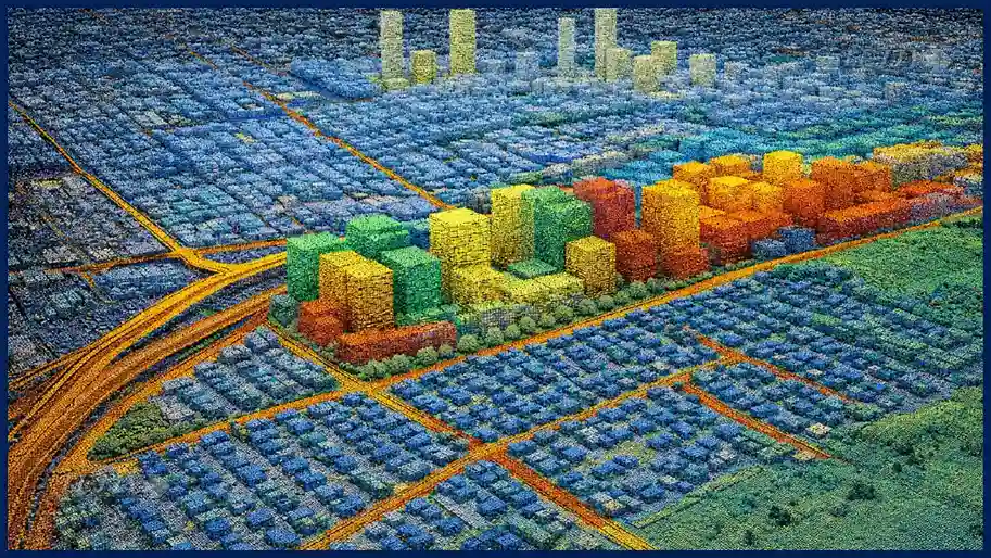 lidar point cloud geospatial digital twin LiDAR-based geospatial digital twin services, Tejjy Inc